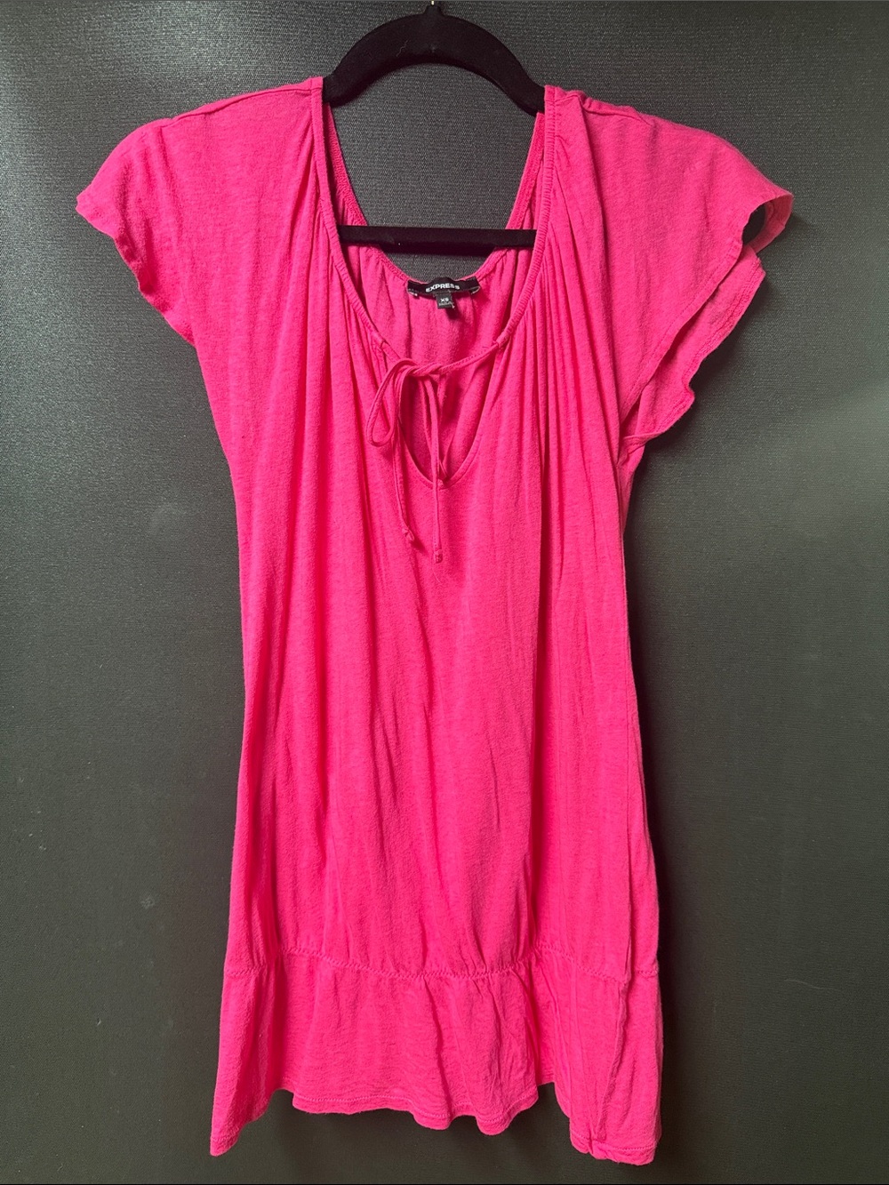Express Hot Pink Tie-Front Swim Coverup